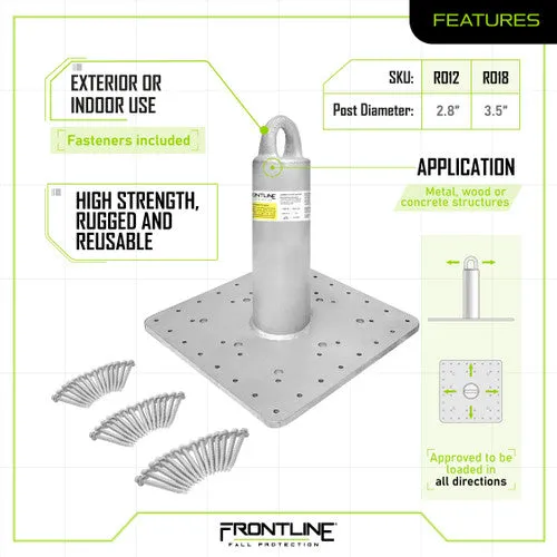 Frontline Commercial Roof Anchor CAL-OSHA Compliant 18"