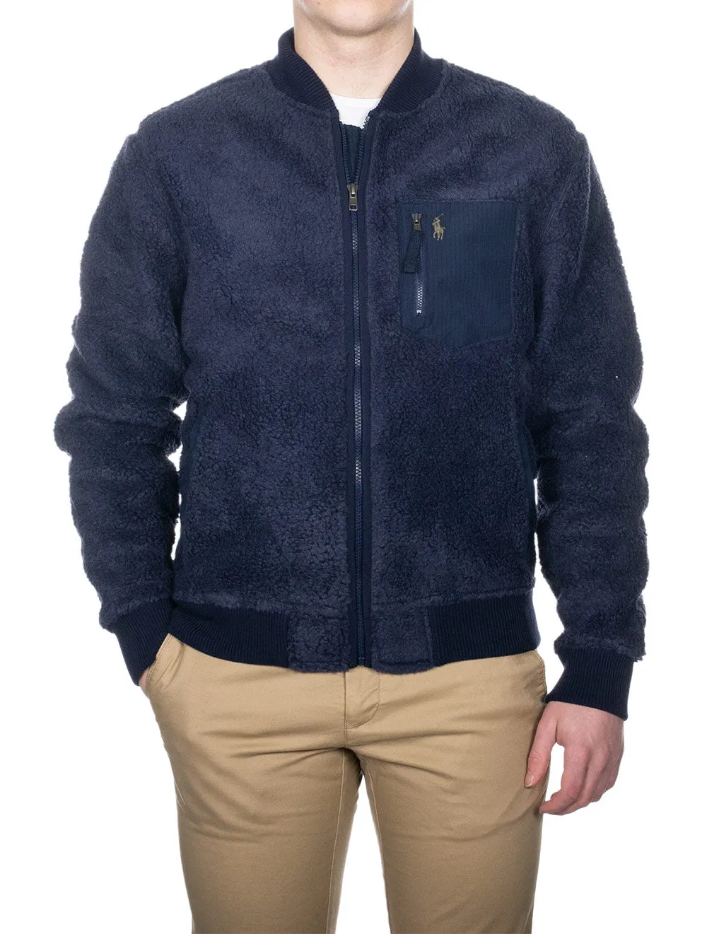 Full Zip Bomber Navy