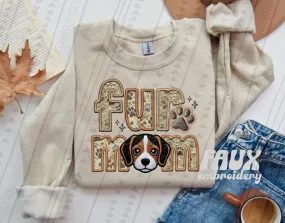 Fur Mom Beagle Dog Sweatshirt  - Natural Stone