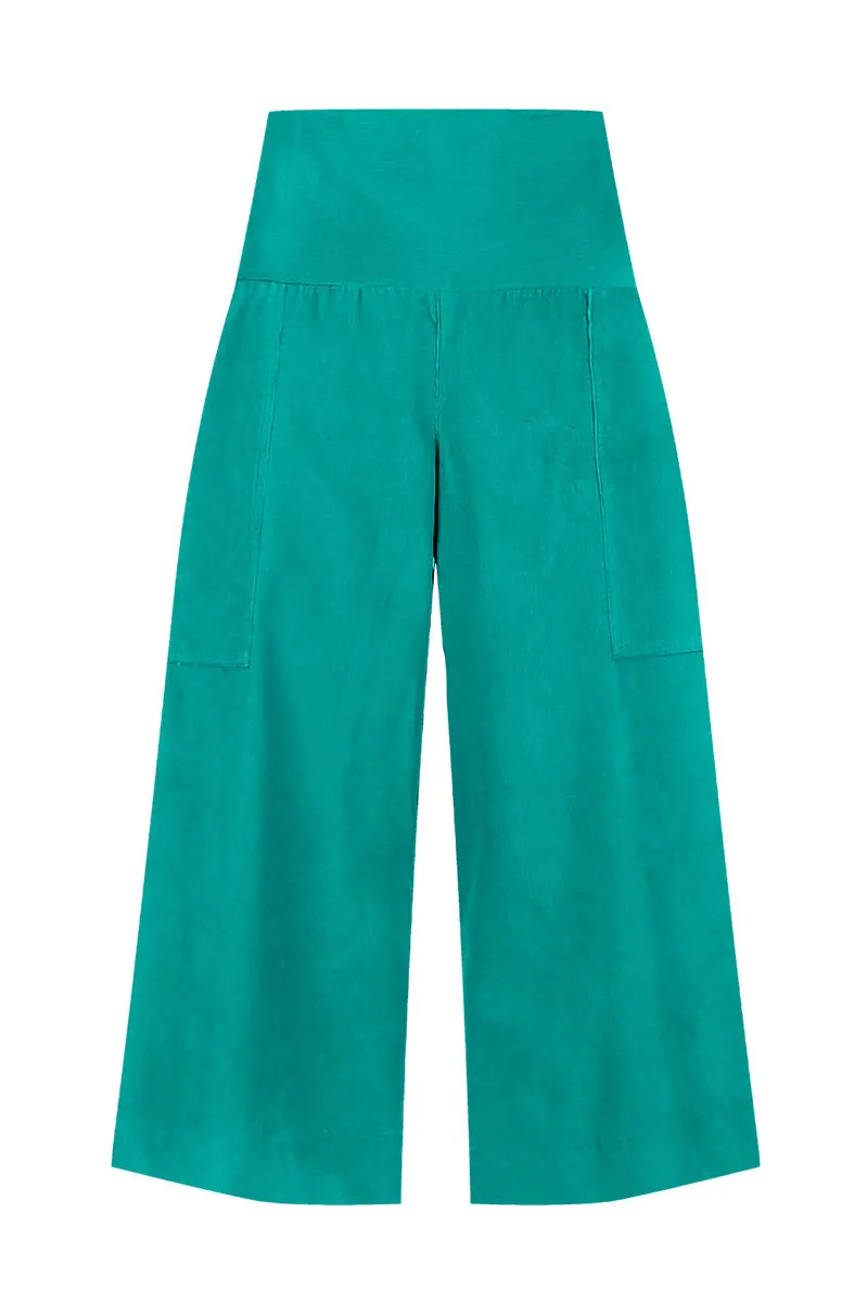 Gemma Cord 3/4 Pants Plain