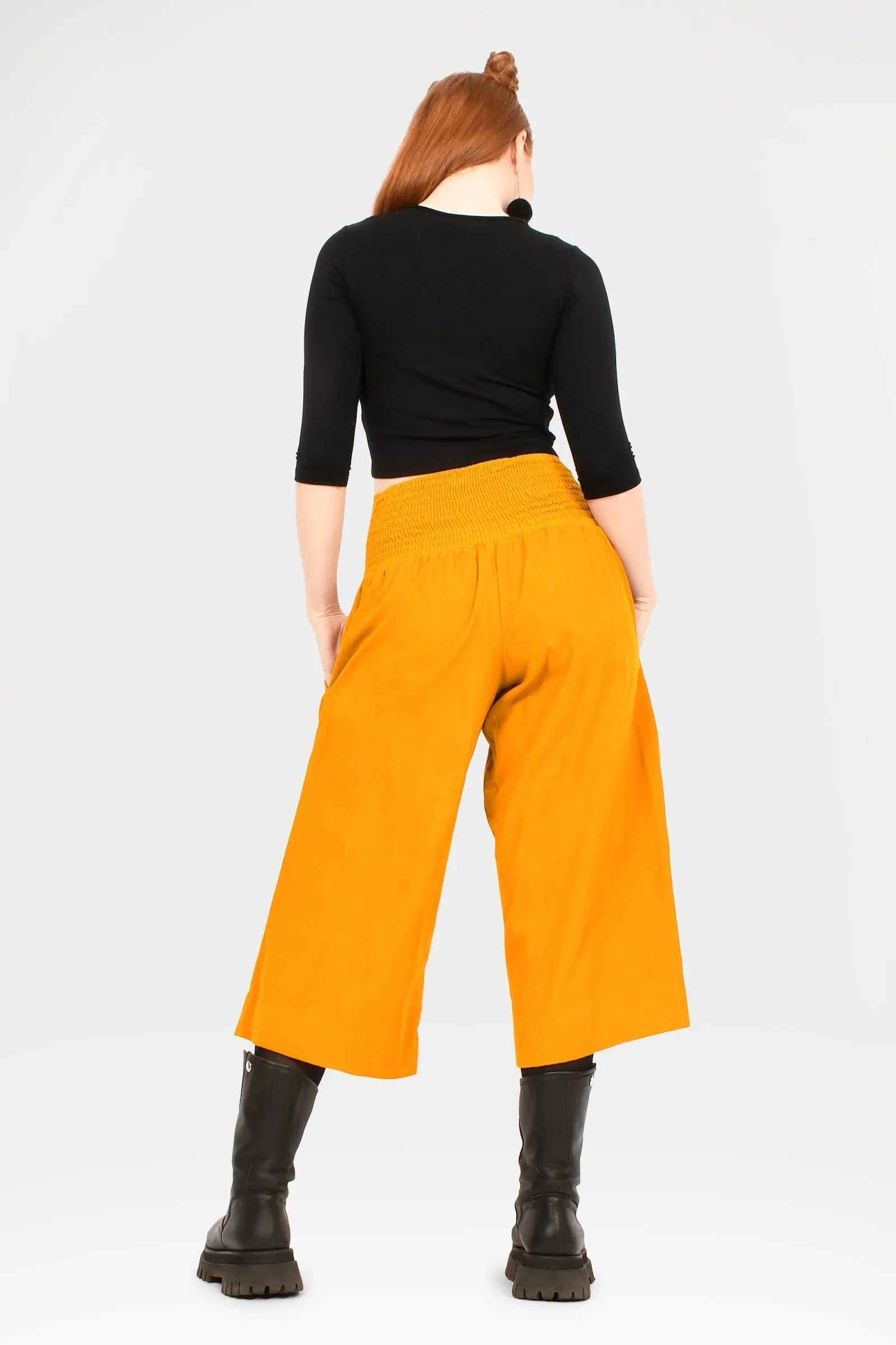 Gemma Cord 3/4 Pants Plain