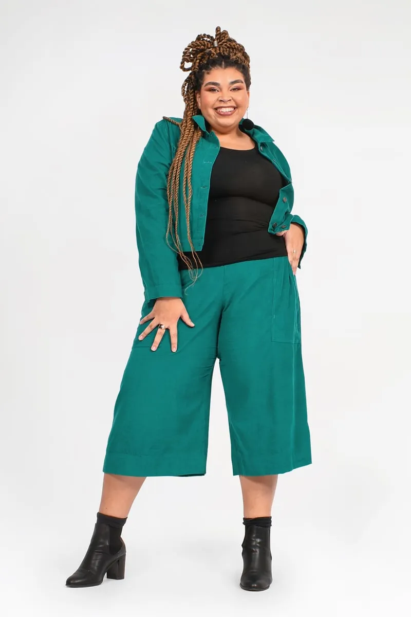 Gemma Cord 3/4 Pants Plain