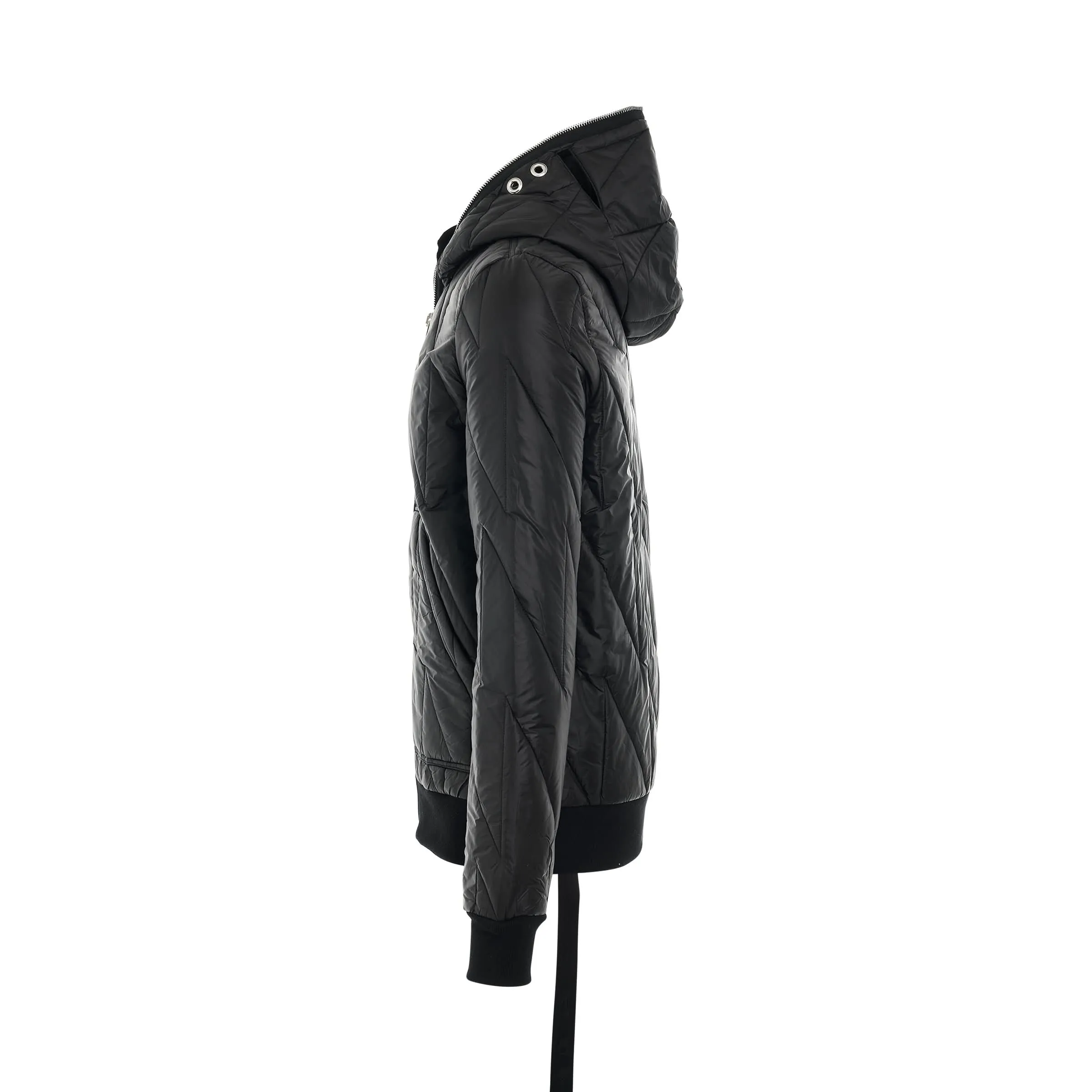 Gimp Padded Bomber Jacket in Black