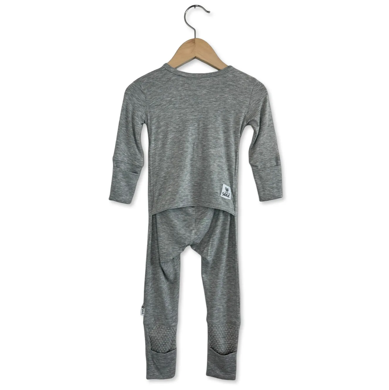 Glacier Grey Mini Ribbed Day to Night Romper