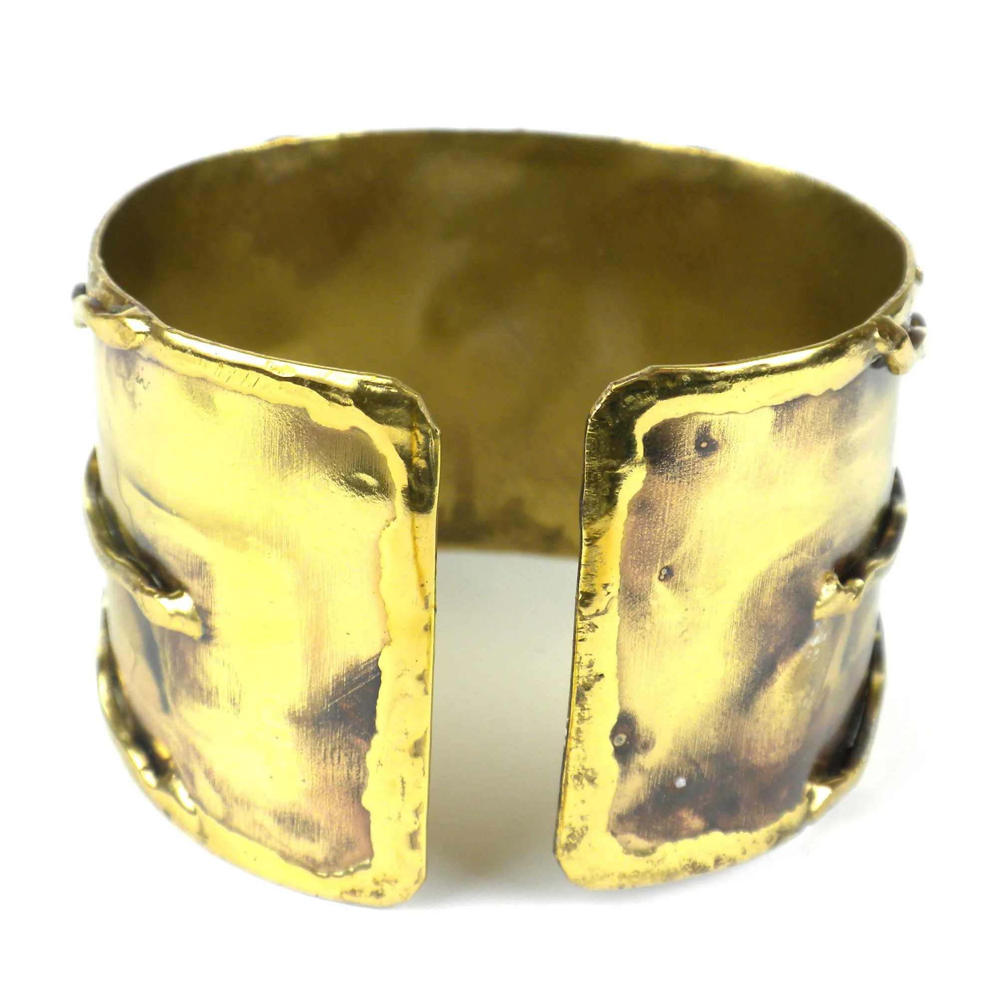 Gold Tiger Eye Sun Cuff Brass Images