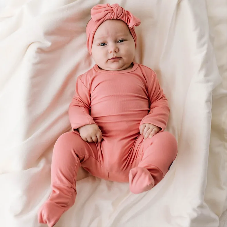 Guava Mini Ribbed Day to Night Romper