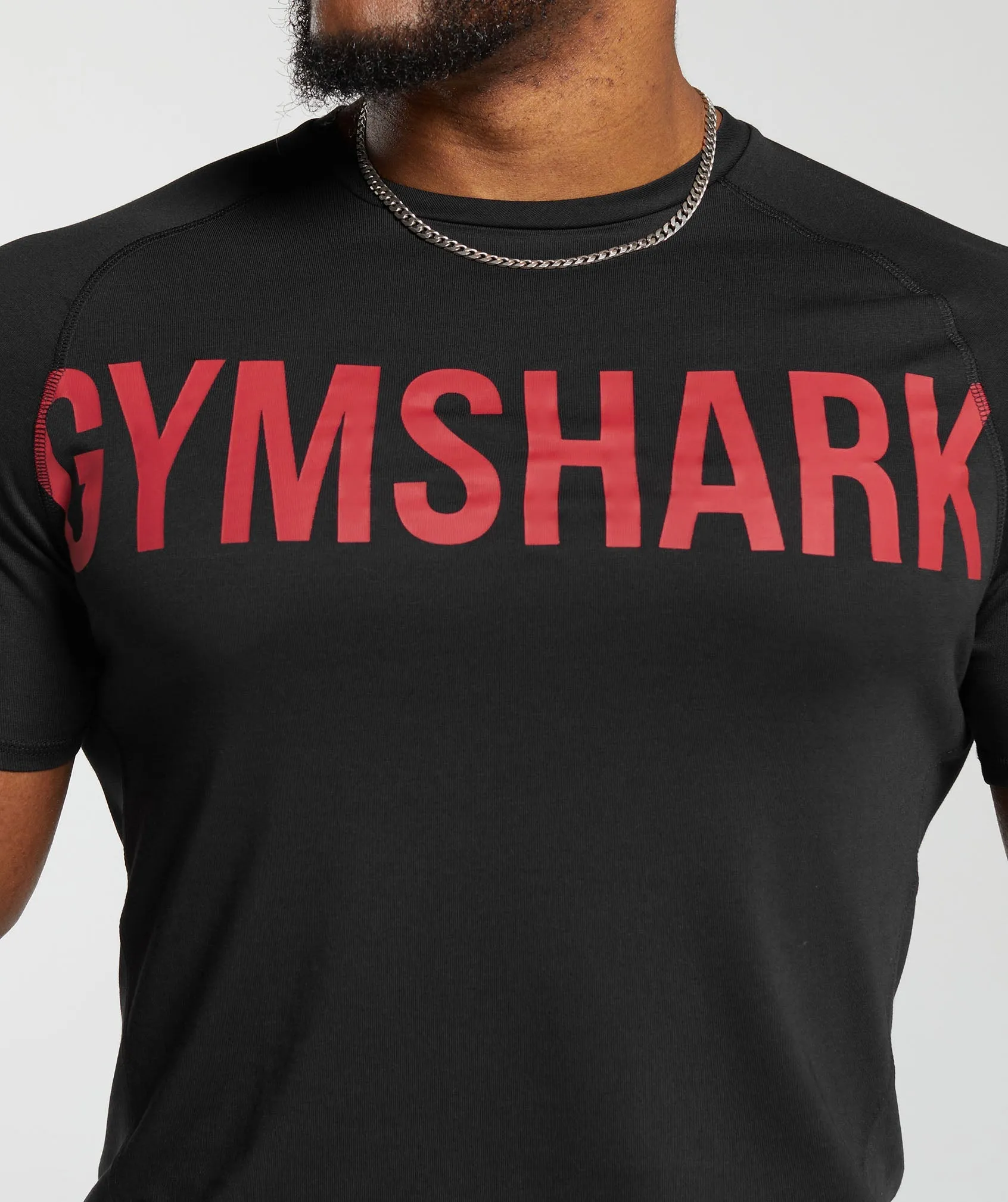 Gymshark Impact T-Shirt - Black/Vivid Red