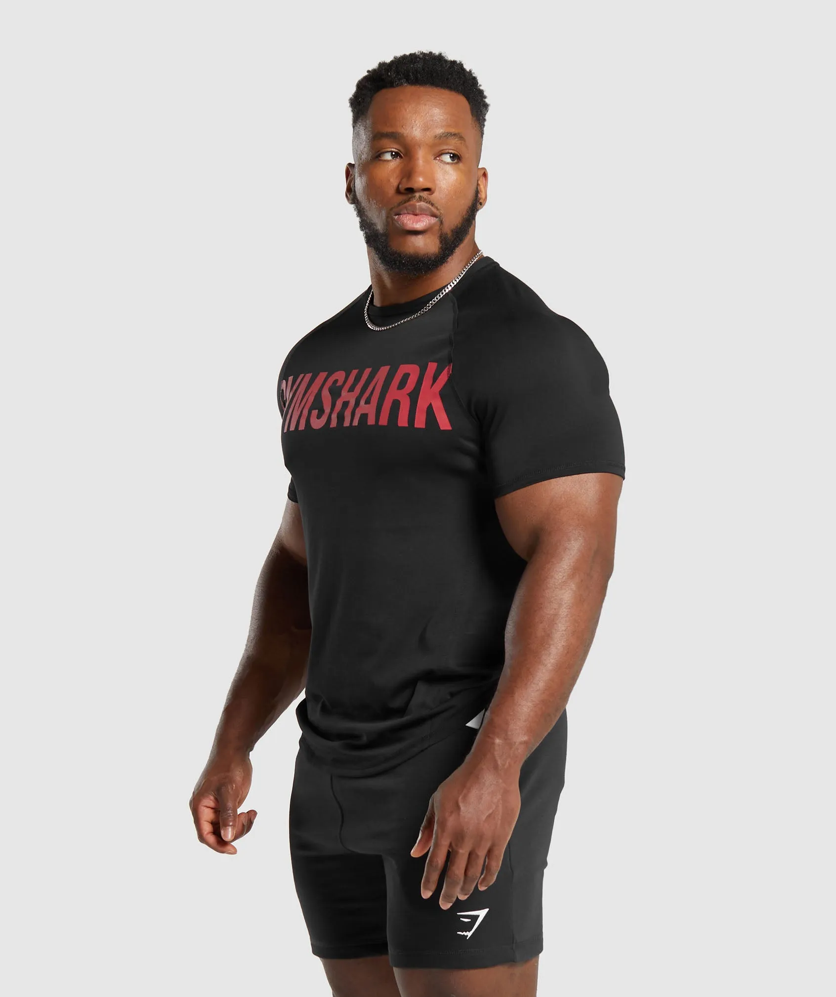 Gymshark Impact T-Shirt - Black/Vivid Red