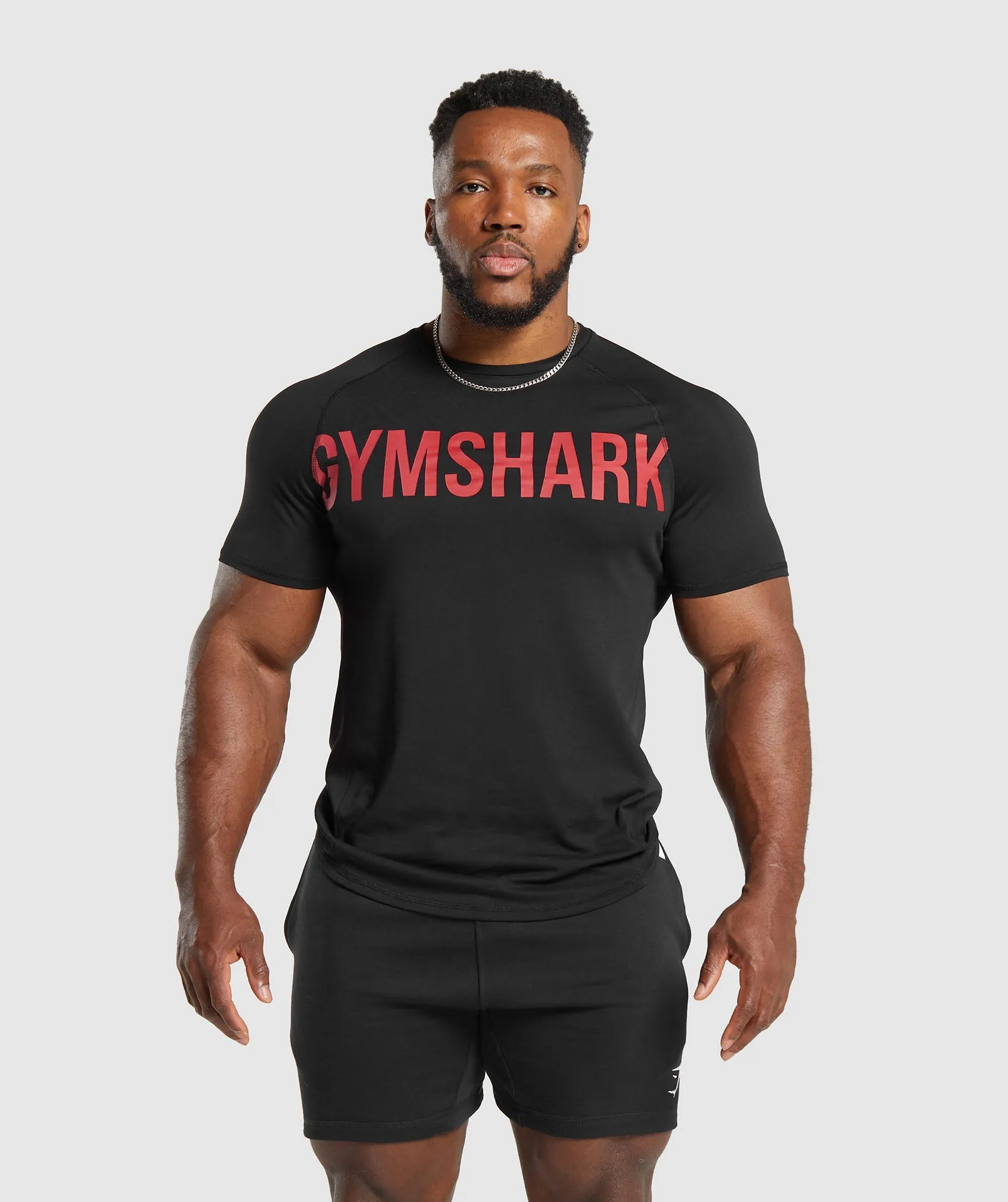 Gymshark Impact T-Shirt - Black/Vivid Red