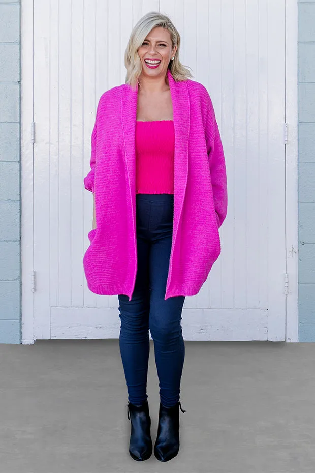 Helena Pink Knit Cardi