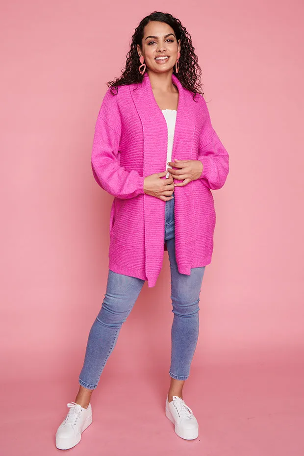 Helena Pink Knit Cardi