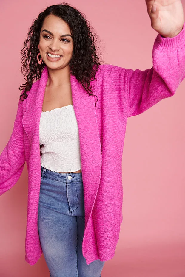 Helena Pink Knit Cardi