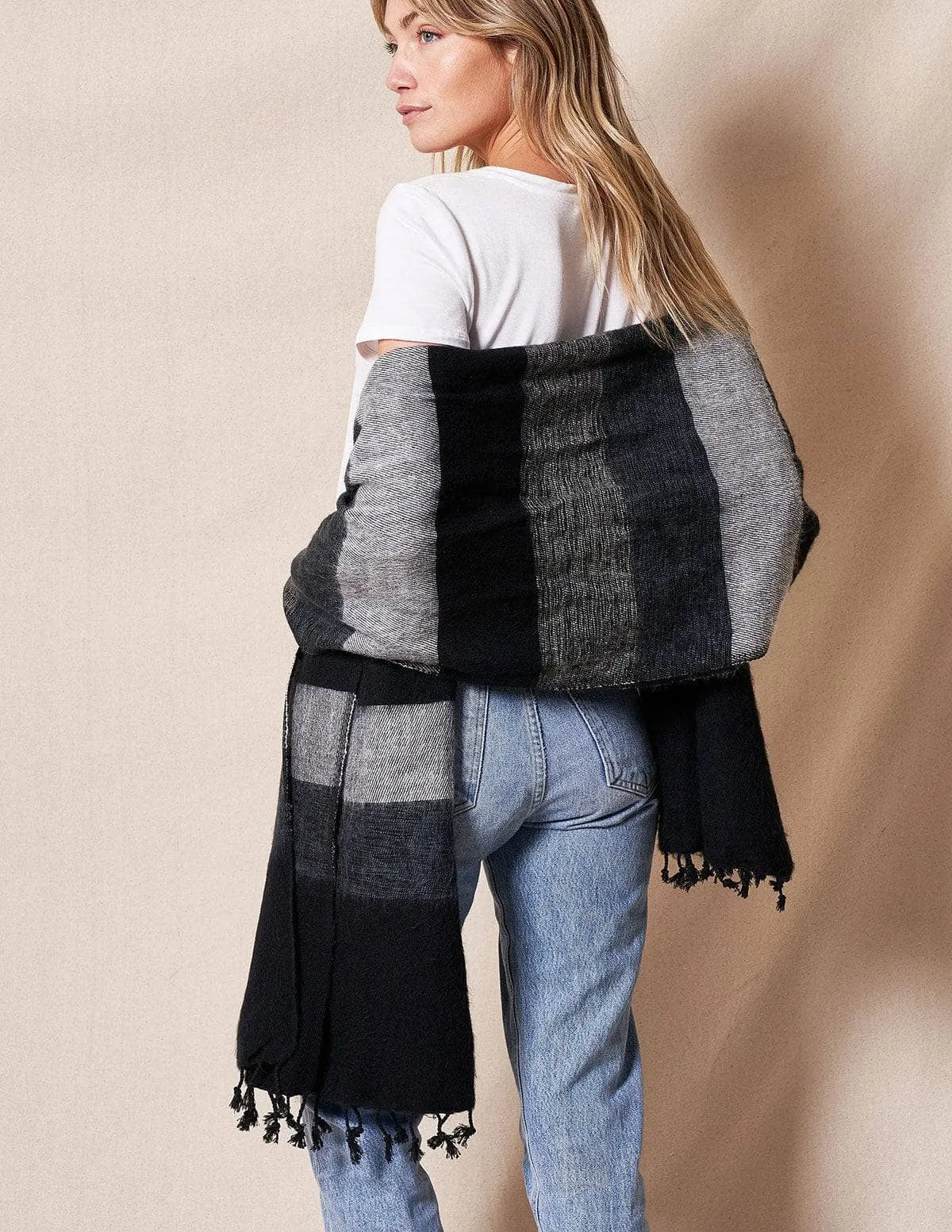 Himalayan Yak Wool Wrap - Charcoal