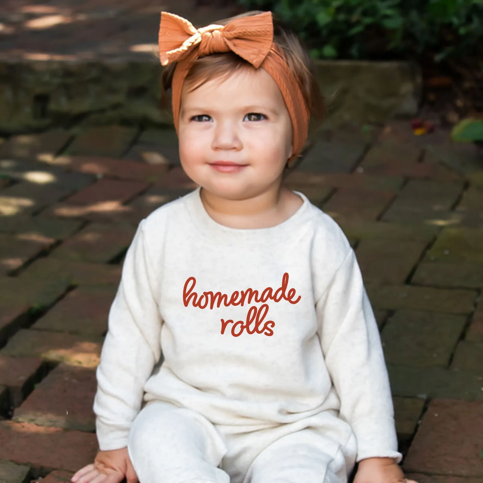 Homemade Rolls Long Sleeve Baby Romper | DTF Print