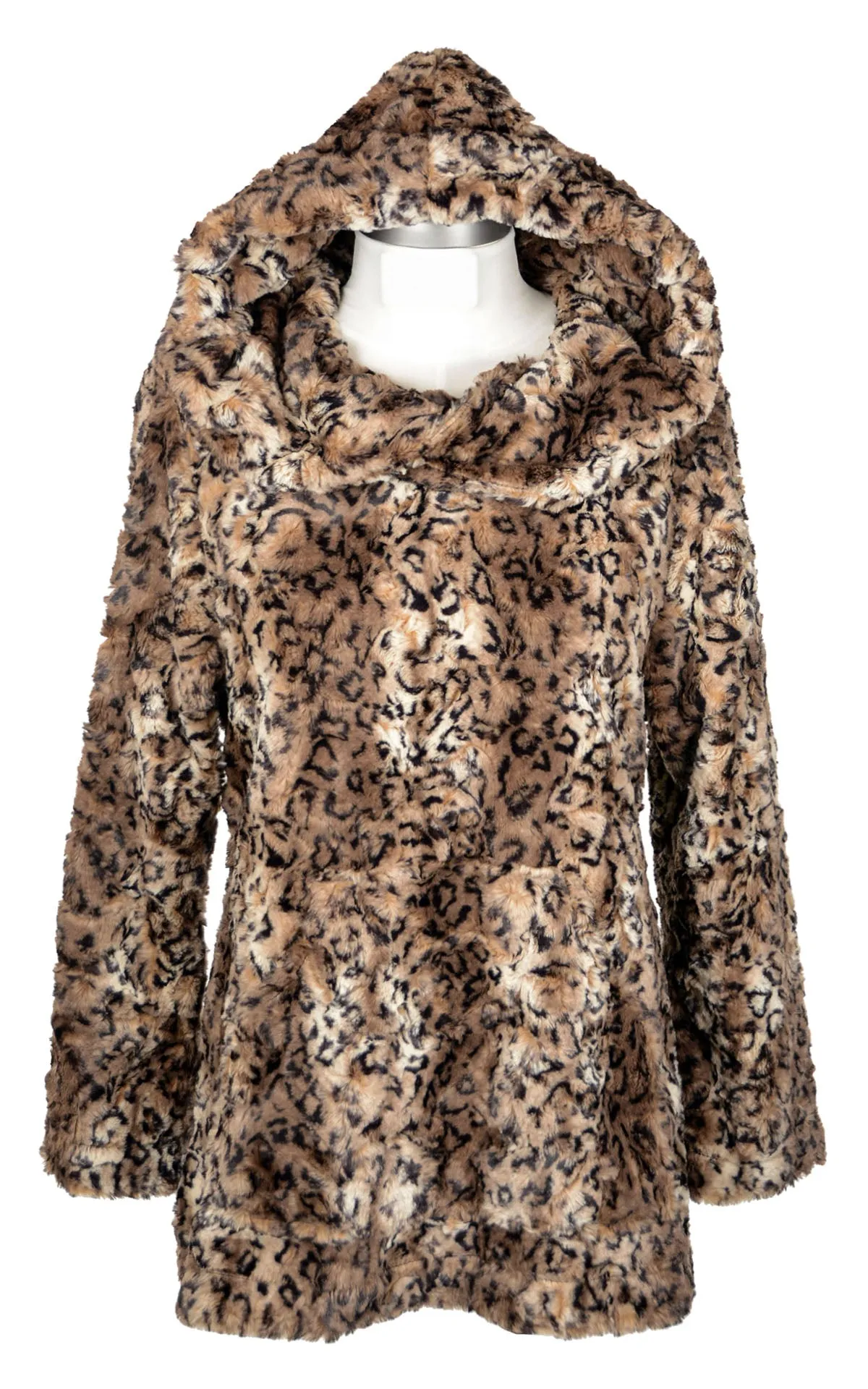 Hooded Lounger - Luxury Faux Fur Carpathian Lynx