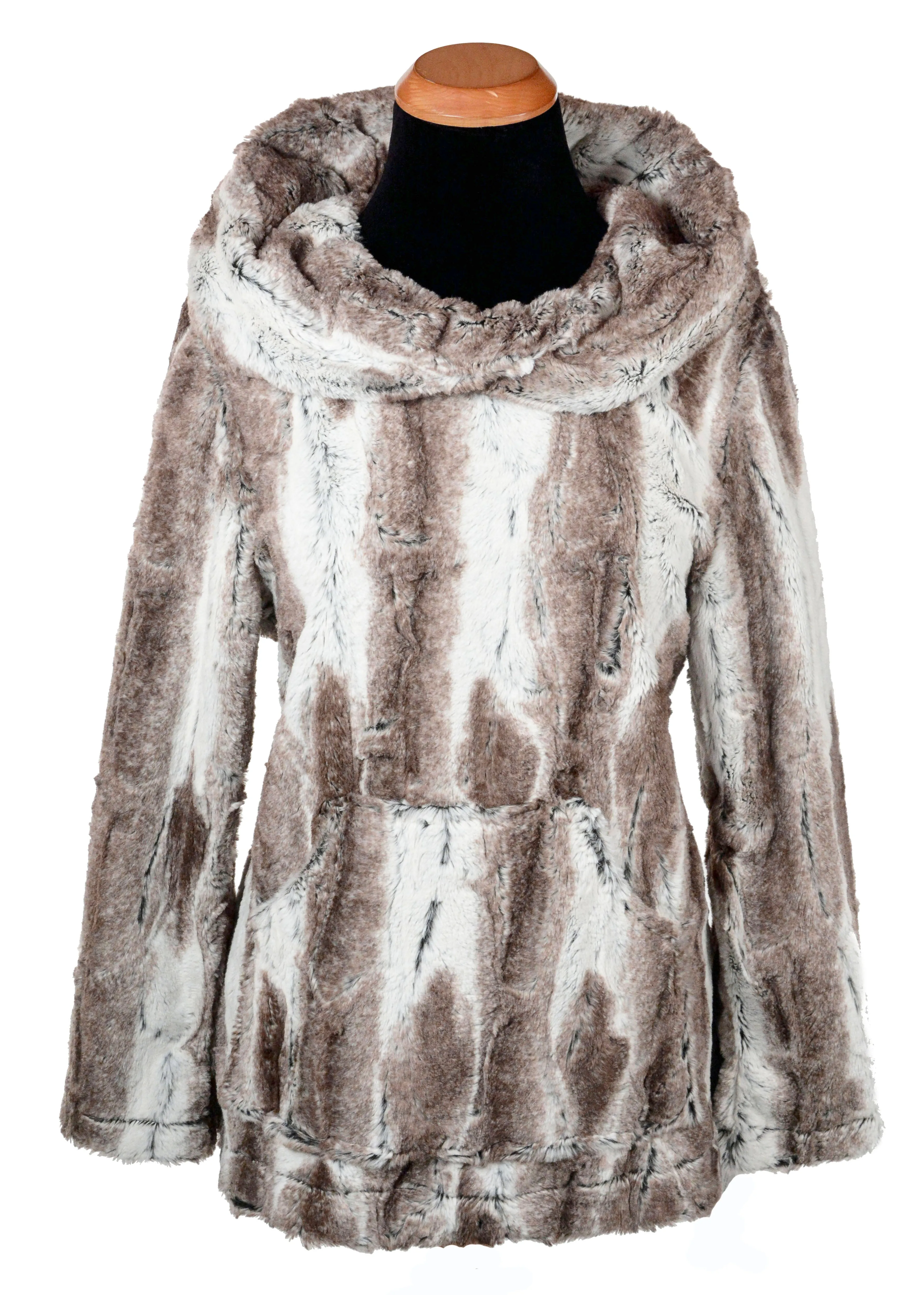 Hooded Lounger - Luxury Faux Fur in Birch