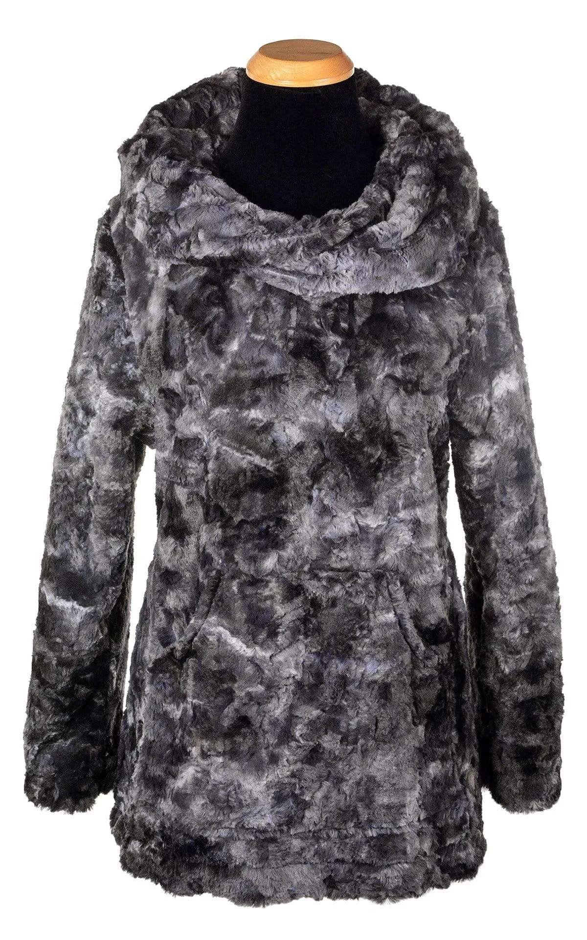 Hooded Lounger - Luxury Faux Fur in Highland Skye