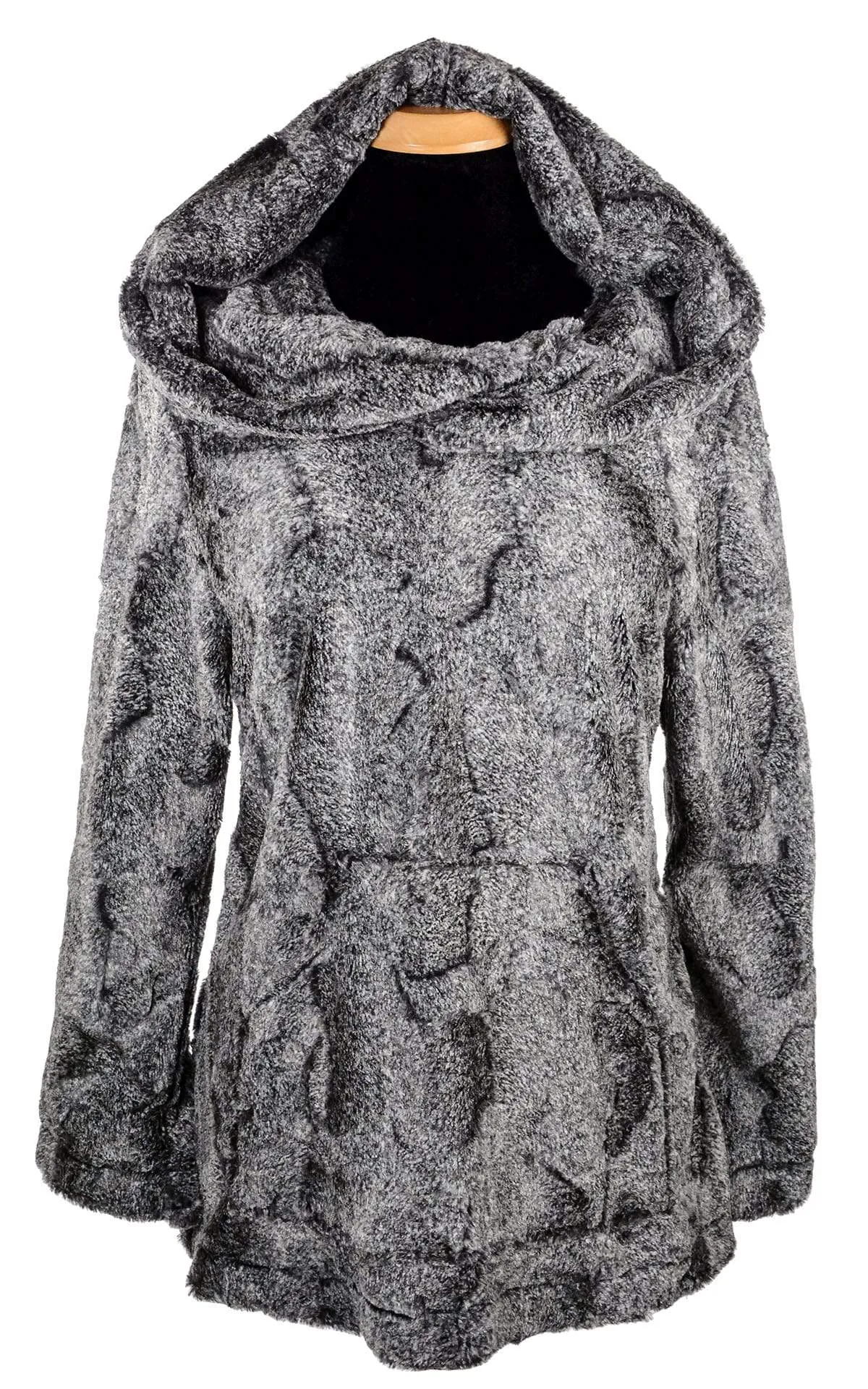 Hooded Lounger - Luxury Faux Fur in Nimbus