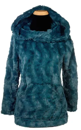 Hooded Lounger - Luxury Faux Fur in Peacock Pond (SOLD OUT)