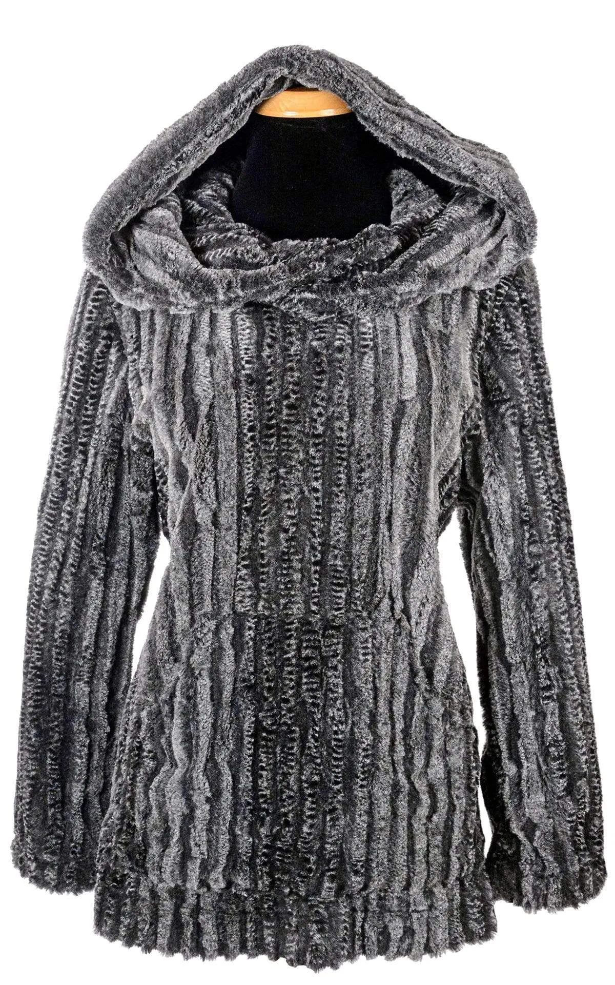 Hooded Lounger - Luxury Faux Fur in Rattle N Shake