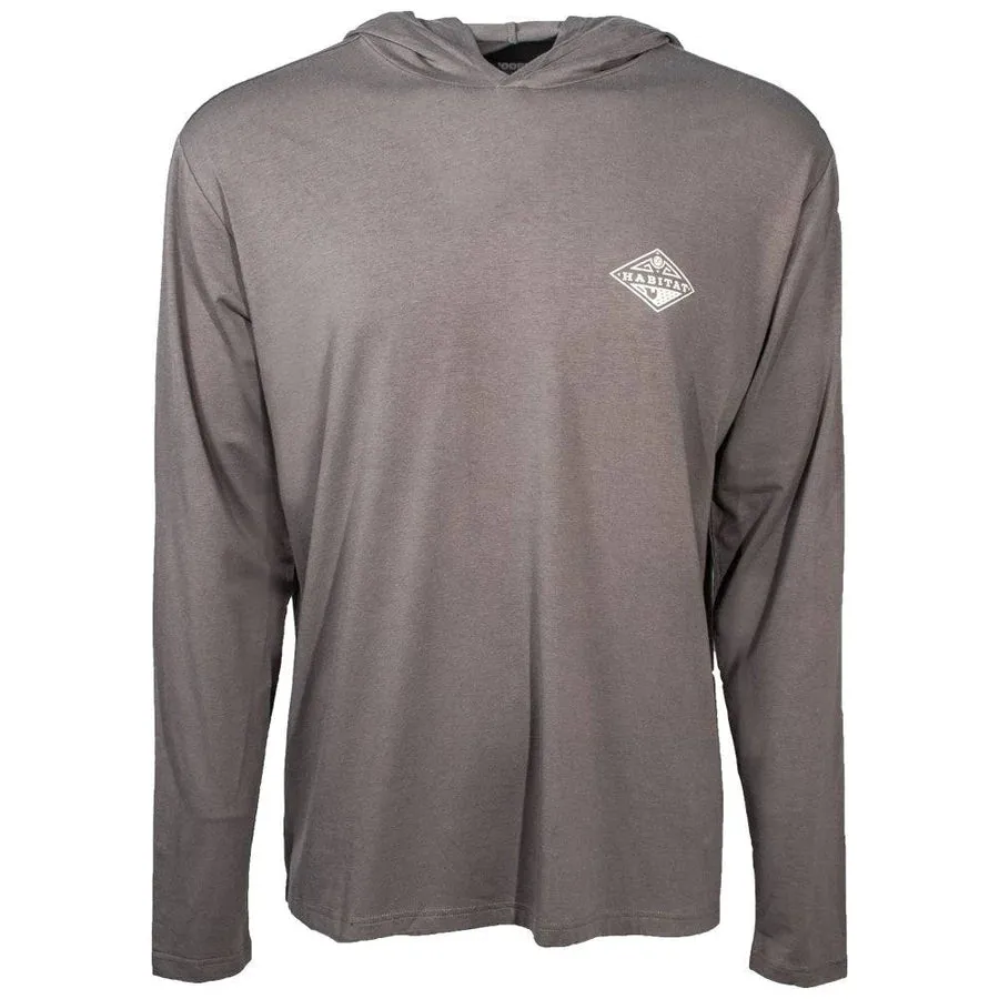 HOOEY "HOODED CAPTAIN" GREY LONG SLEEVE BAMBOO T-SHIRT