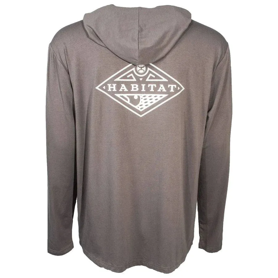 HOOEY "HOODED CAPTAIN" GREY LONG SLEEVE BAMBOO T-SHIRT