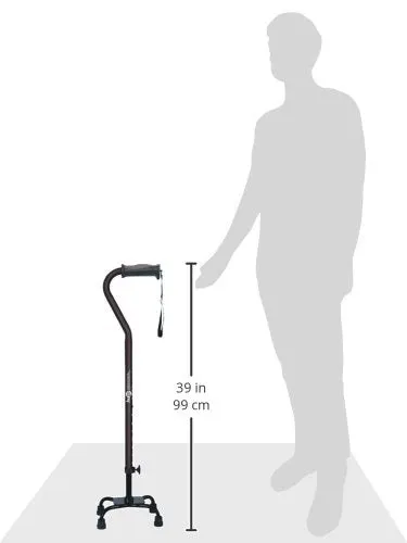 Hugo 731-850 Adjustable Quad Walking Cane, Black