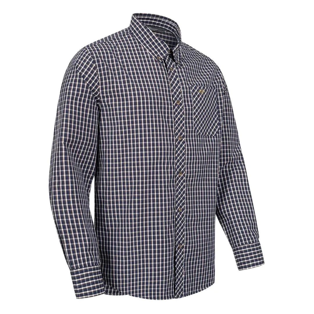 Juan Shirt - Dark Blue/White Checked by Blaser