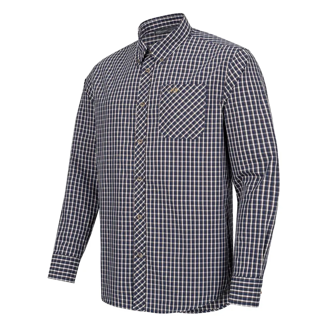 Juan Shirt - Dark Blue/White Checked by Blaser