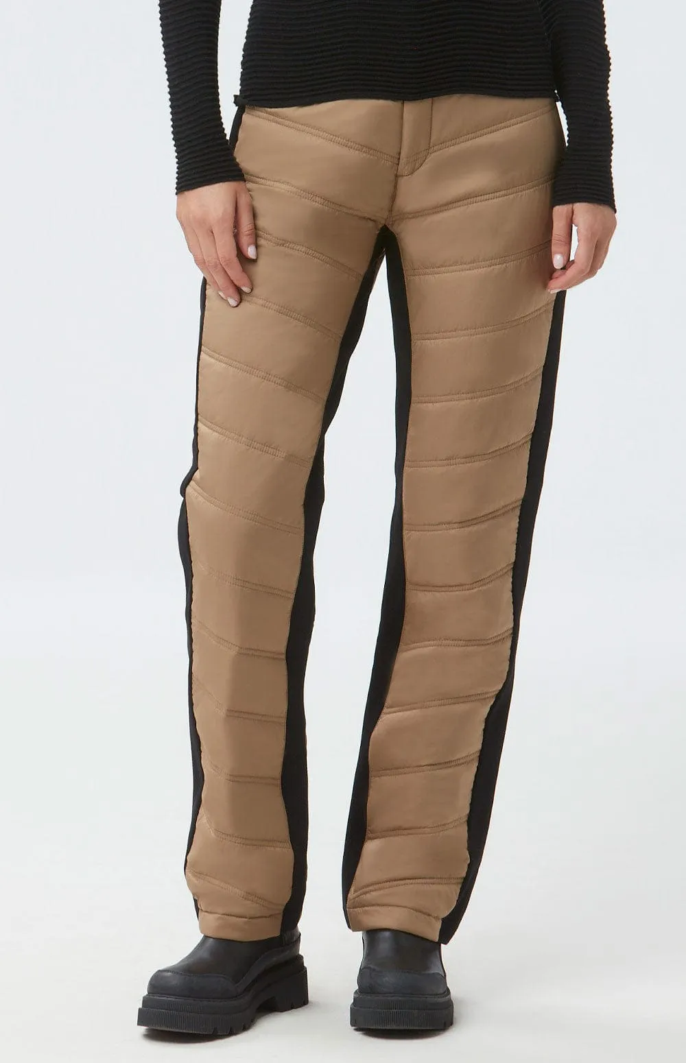 Kaja Quilted Pant | Dark Khaki