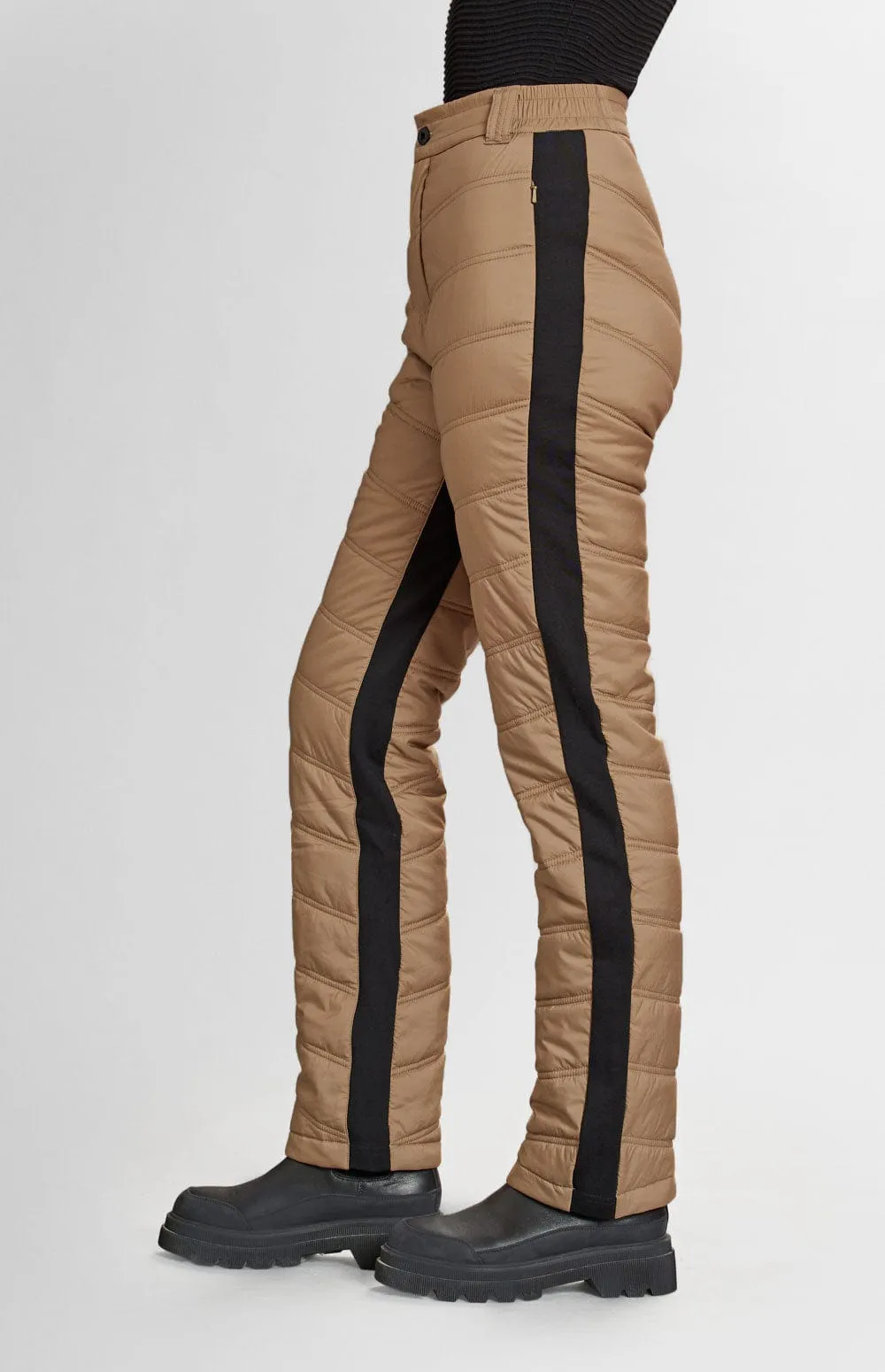 Kaja Quilted Pant | Dark Khaki