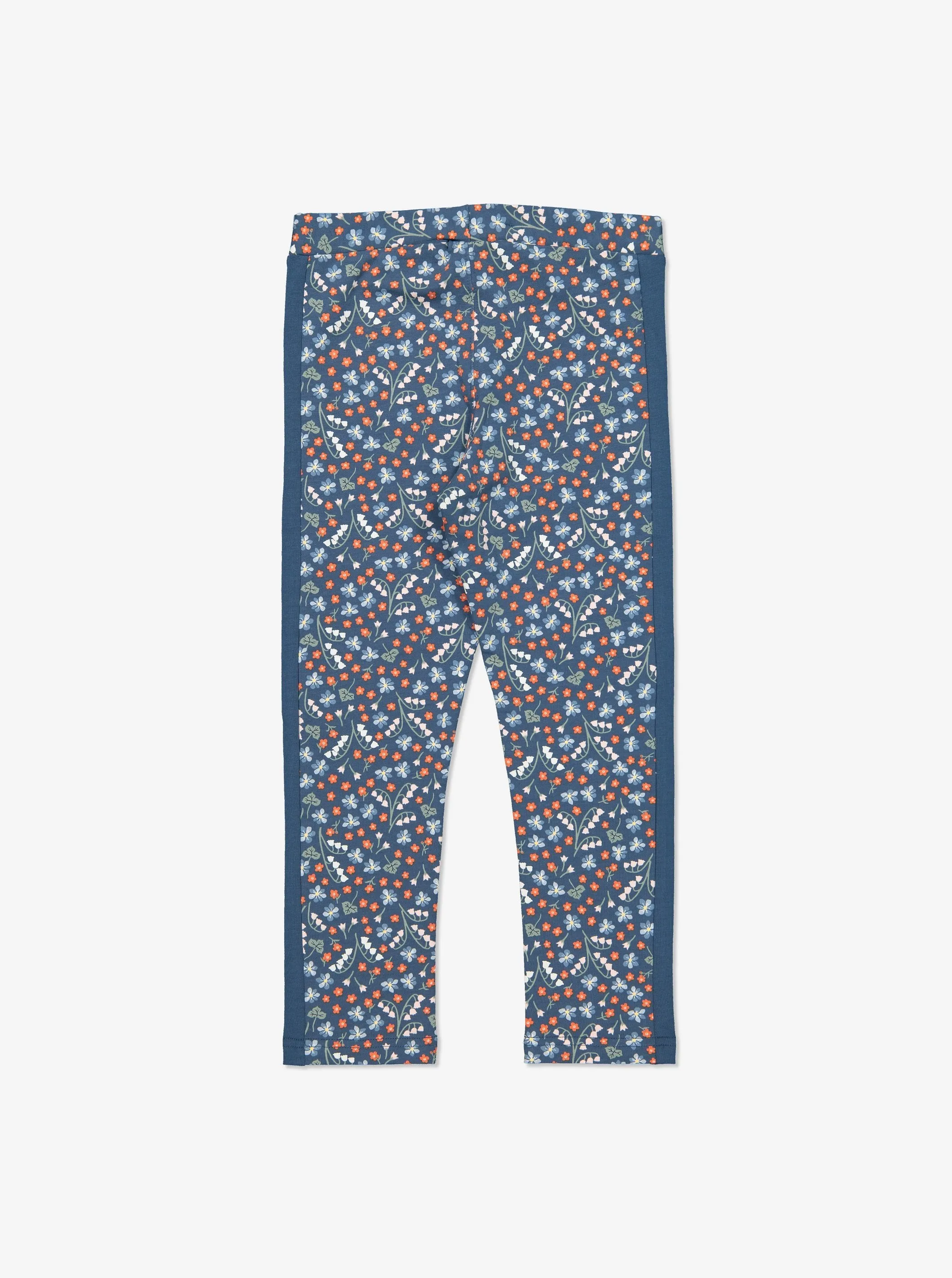 Kids Floral Print Organic Leggings