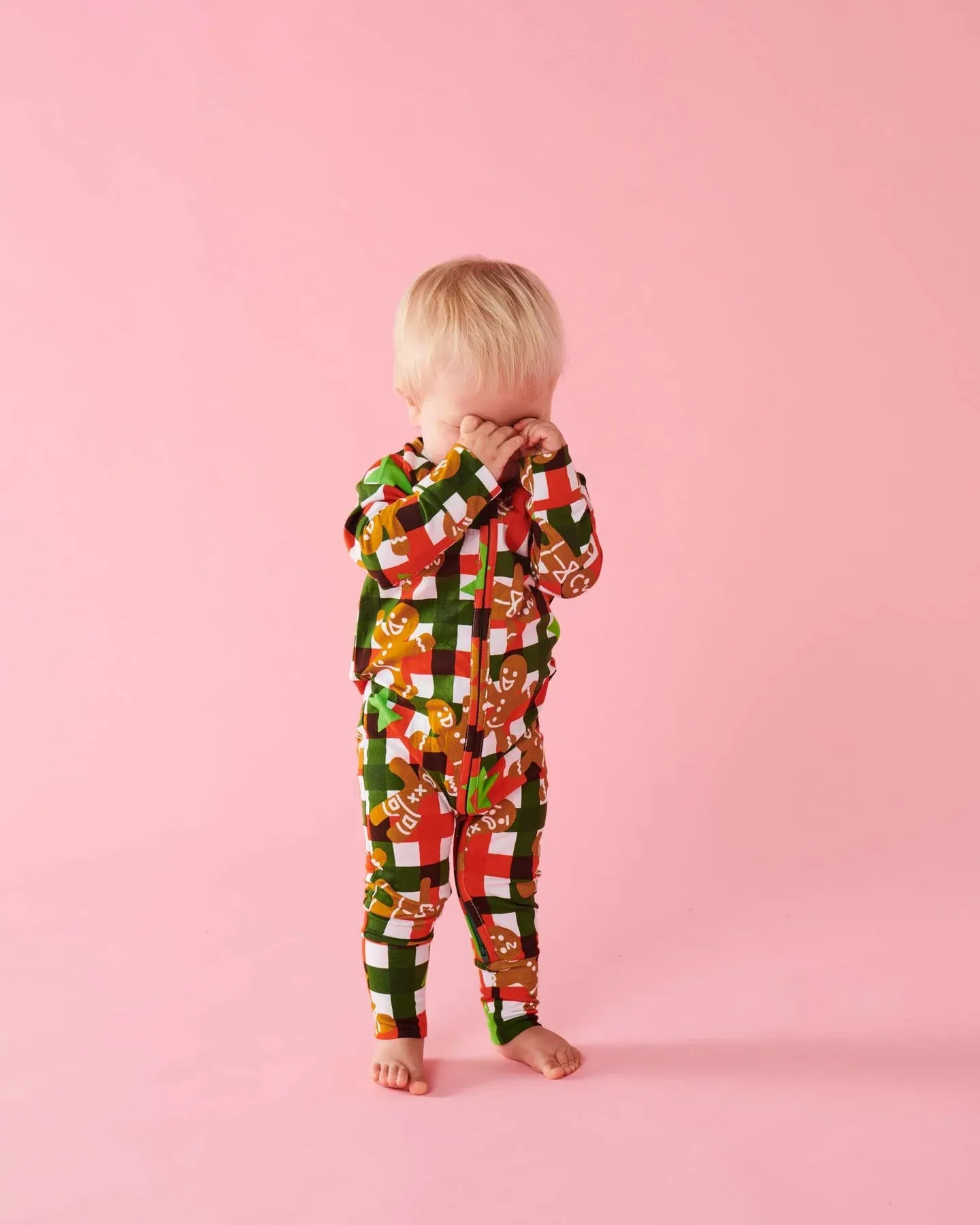 Kip & Co Gingerbread Organic Long Sleeve Zip Romper