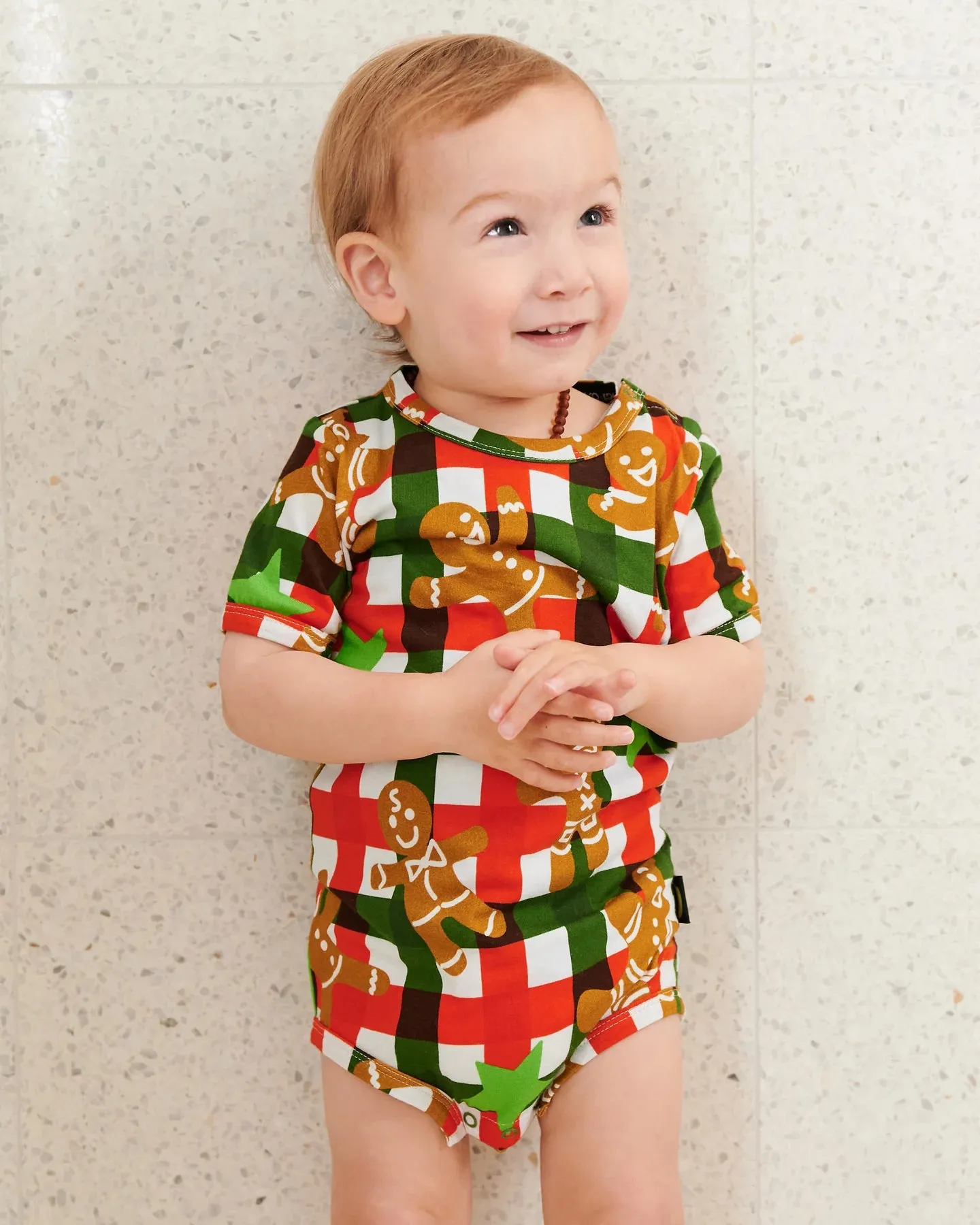 Kip & Co Gingerbread Organic Short Sleeve Romper