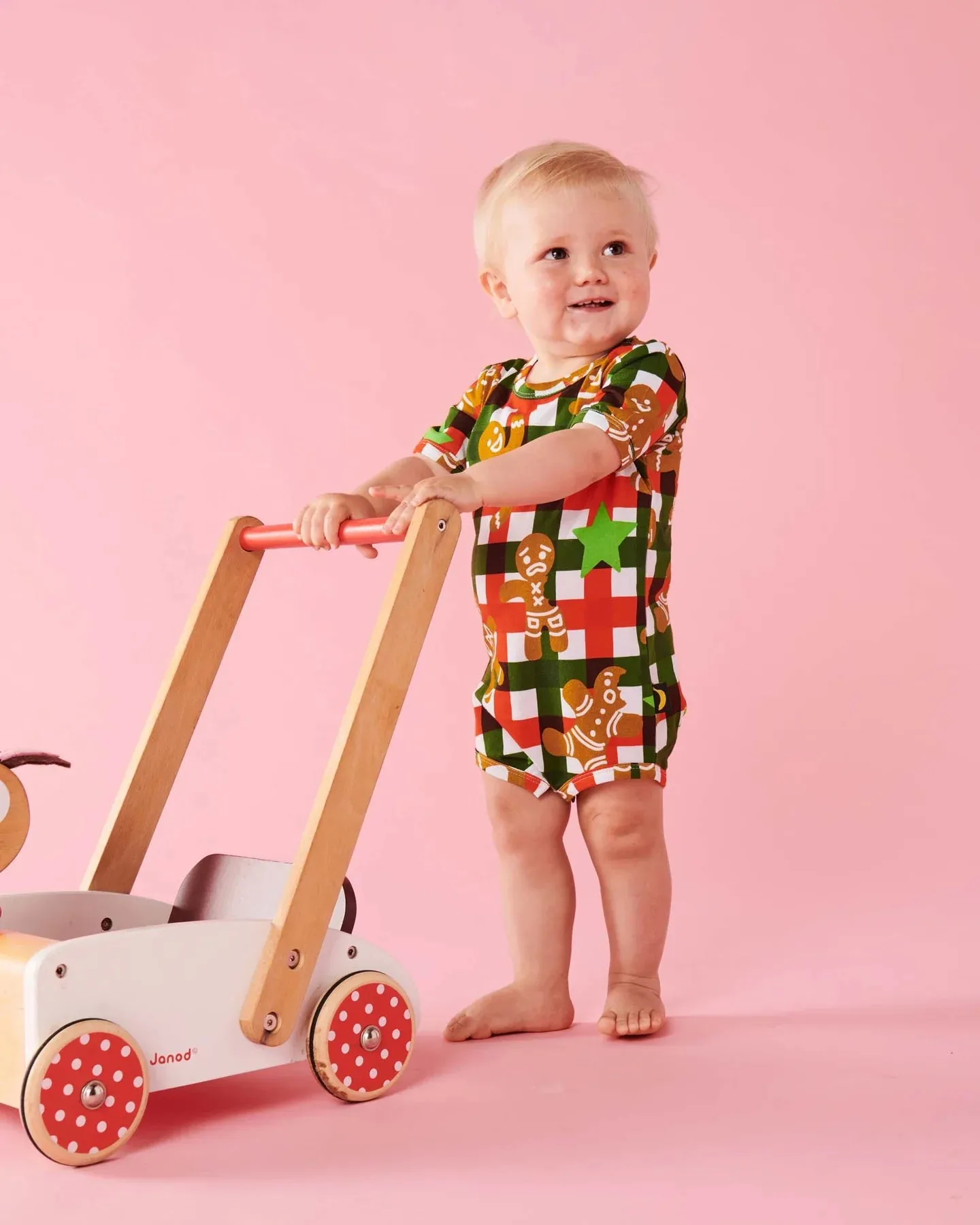 Kip & Co Gingerbread Organic Short Sleeve Romper