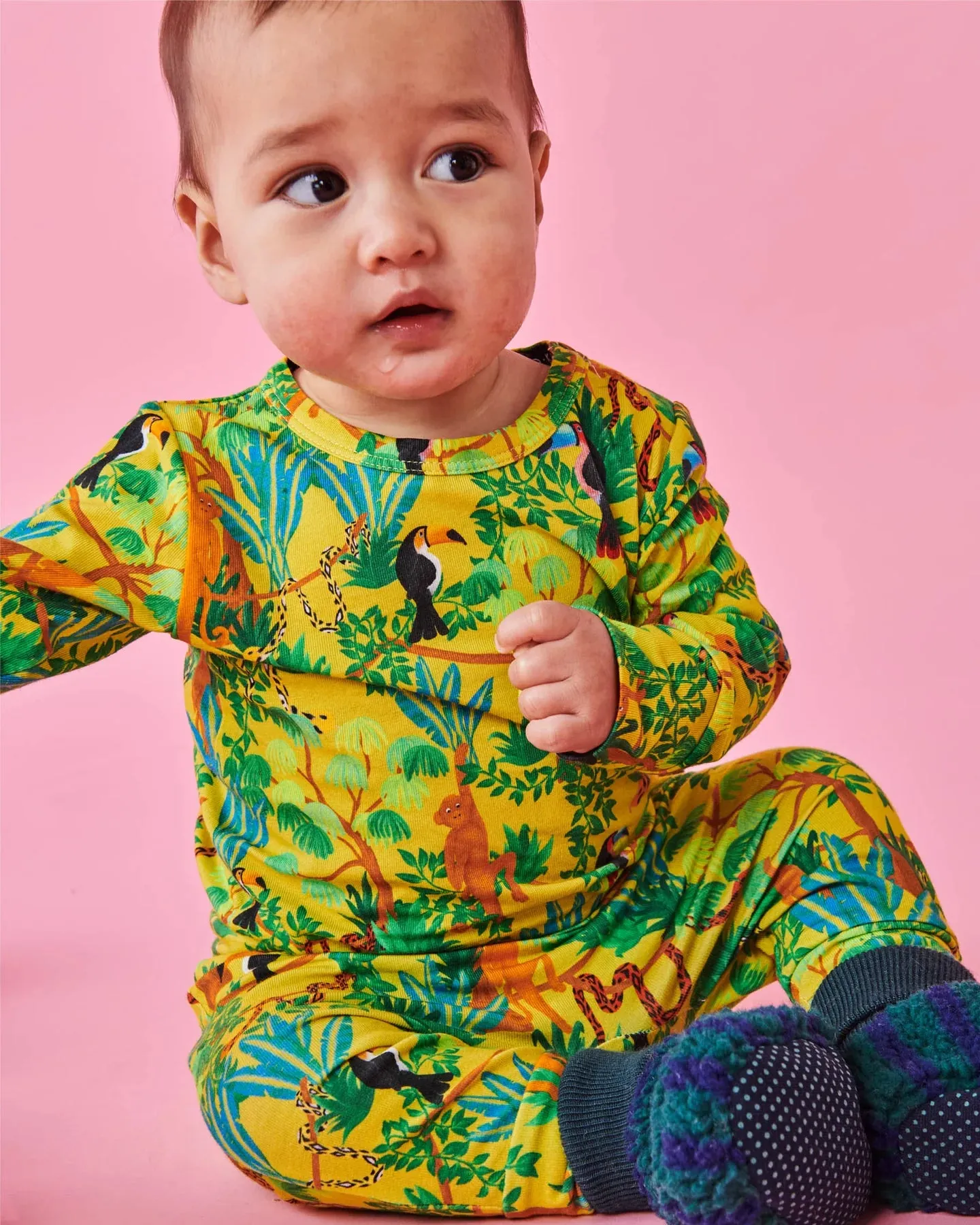 Kip & Co Jungle Boogie Organic Long Sleeve Romper