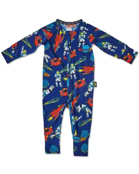 Kip & Co Outer Space Organic Long Sleeve Zip Romper