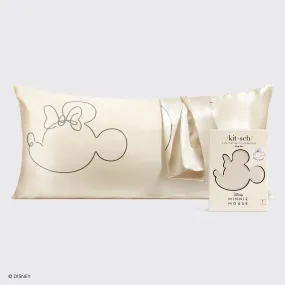 Kitsch & Mickey and Minnie Satin Pillowcase King Mrs. Mouse - Cream