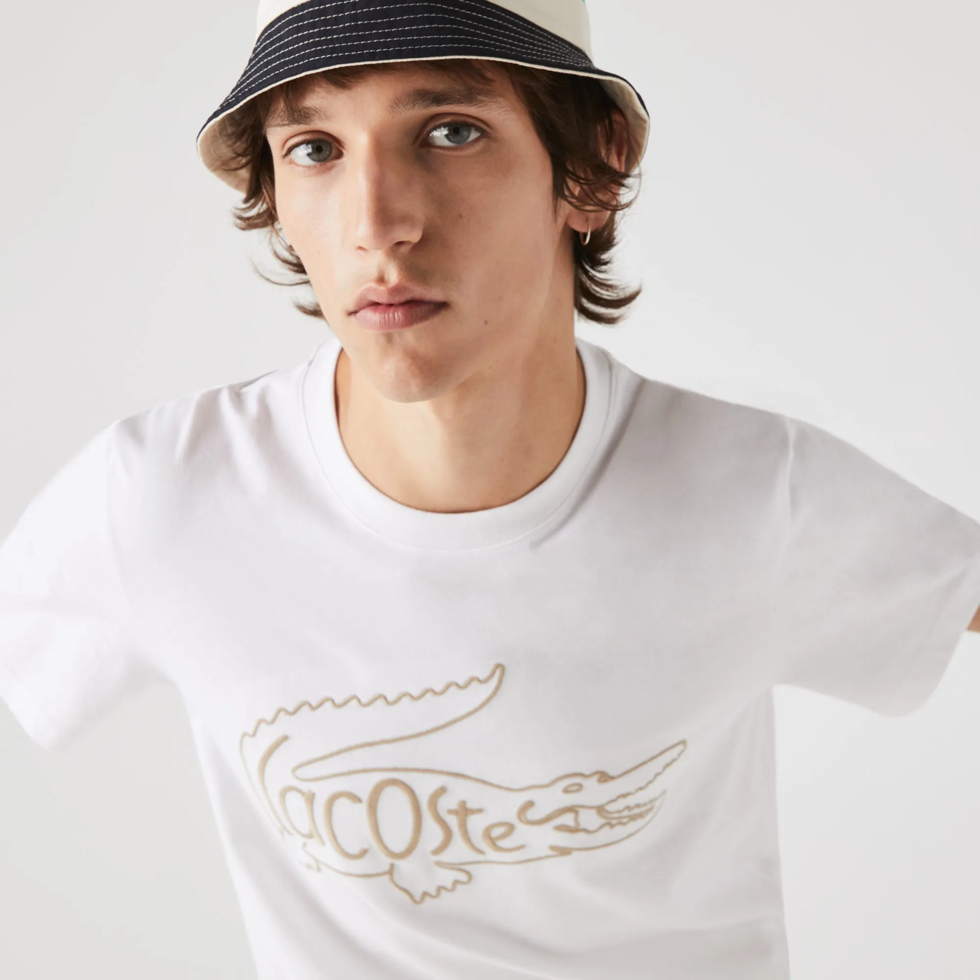 Lacoste Men’s Crocodile Embroidery Cotton T-shirt