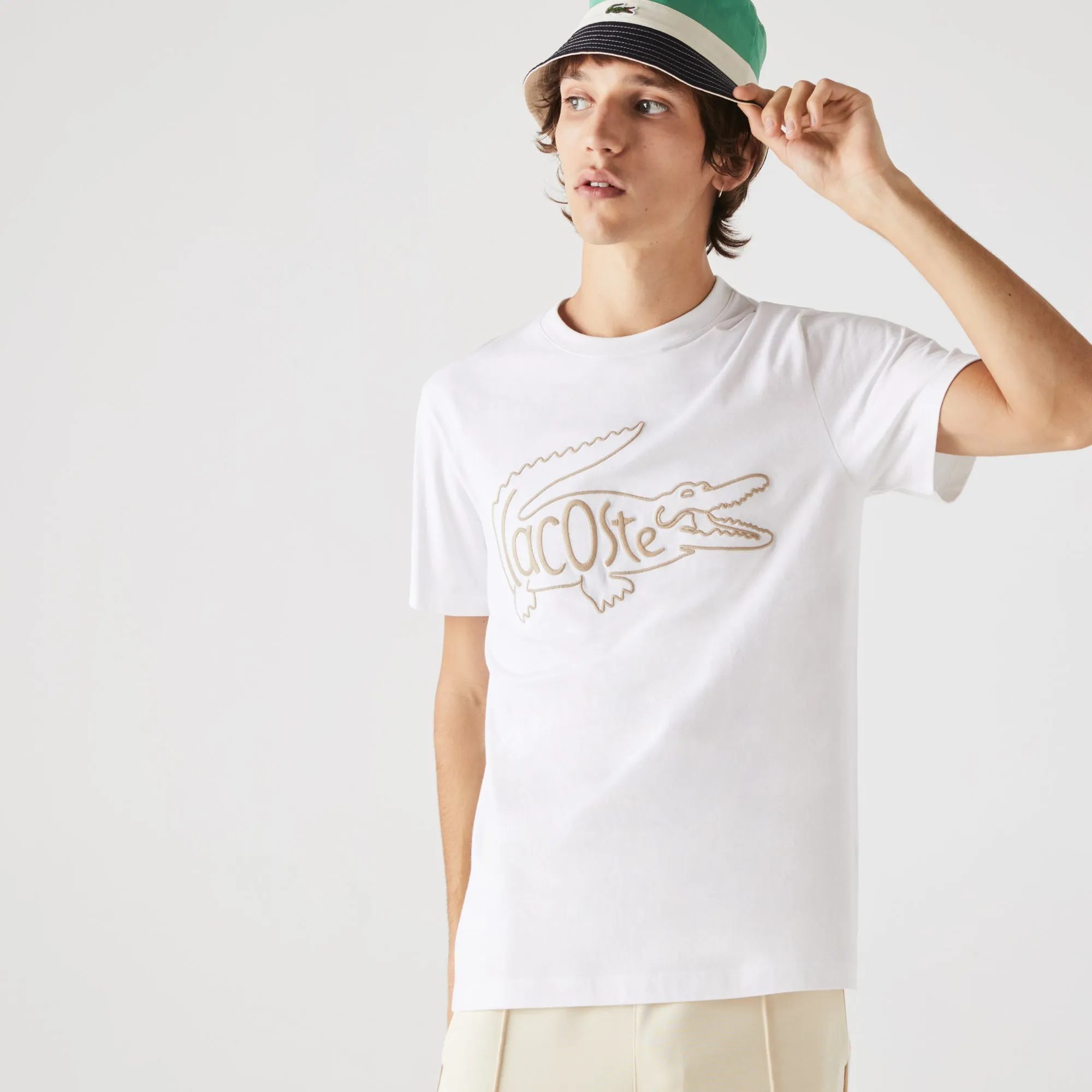 Lacoste Men’s Crocodile Embroidery Cotton T-shirt