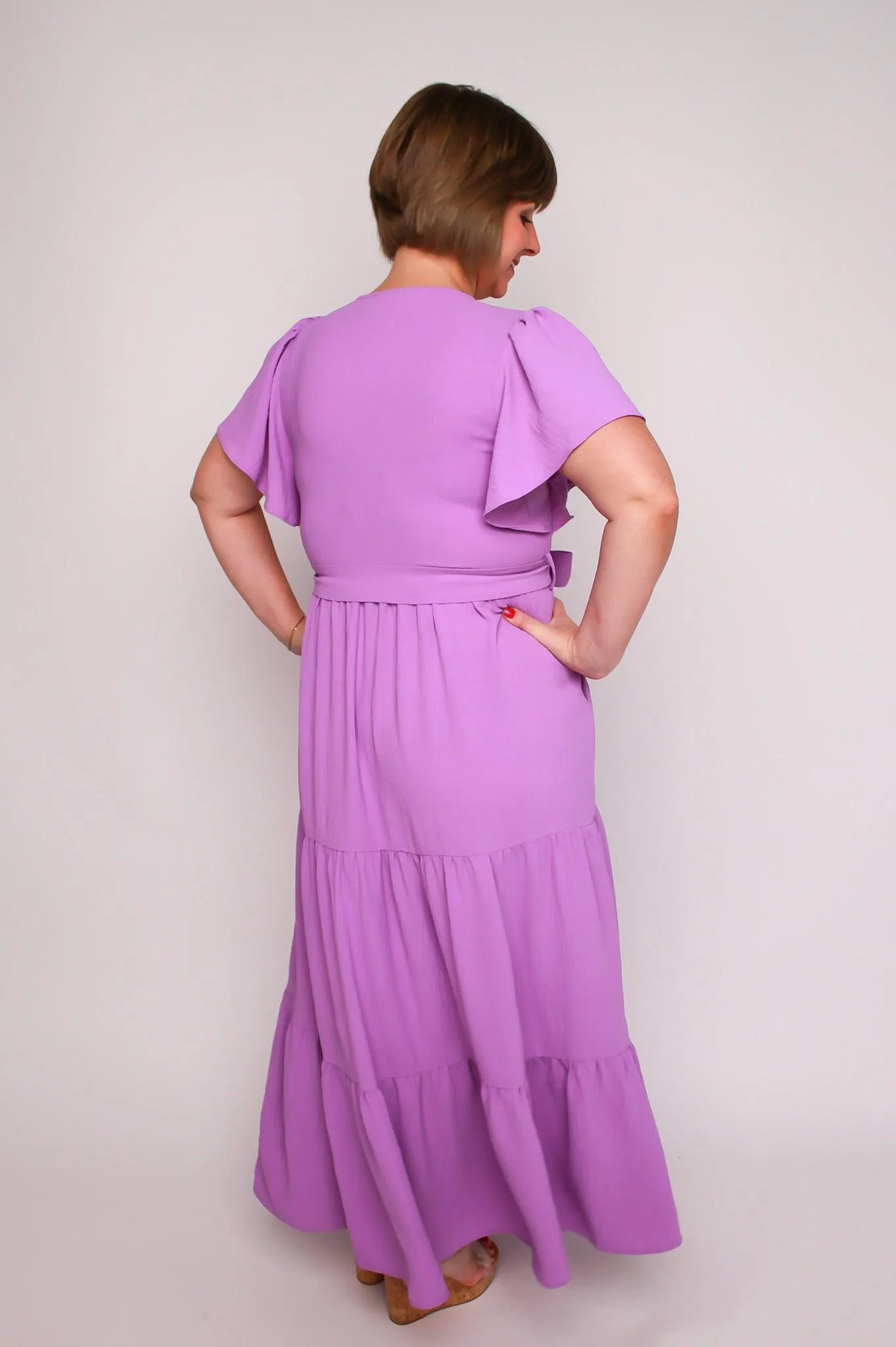 Lavender Tiered Maxi Dress