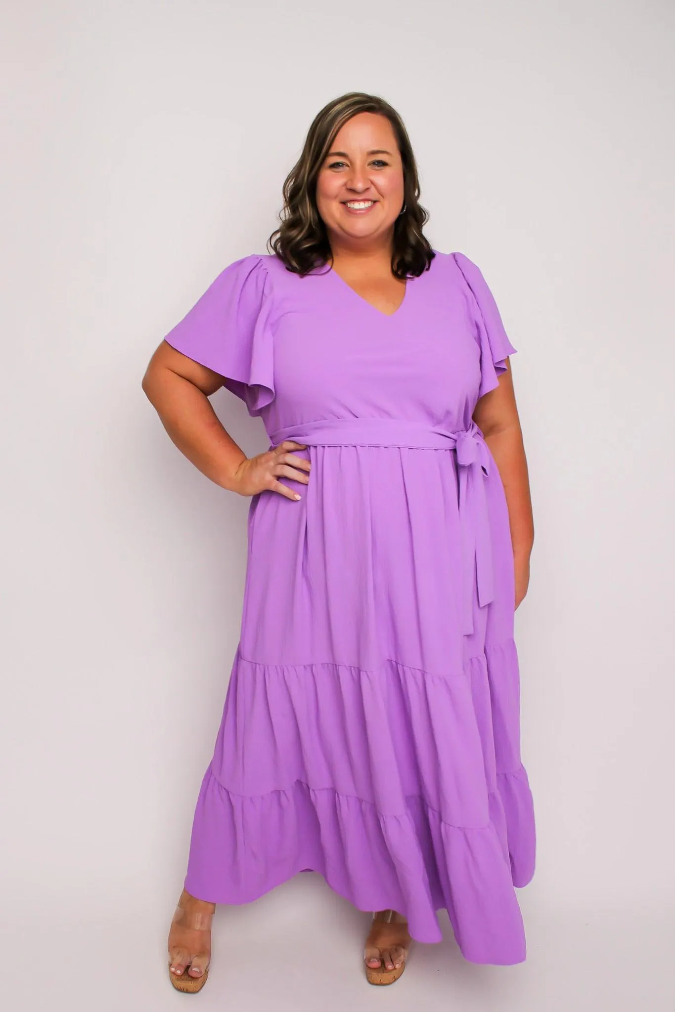 Lavender Tiered Maxi Dress