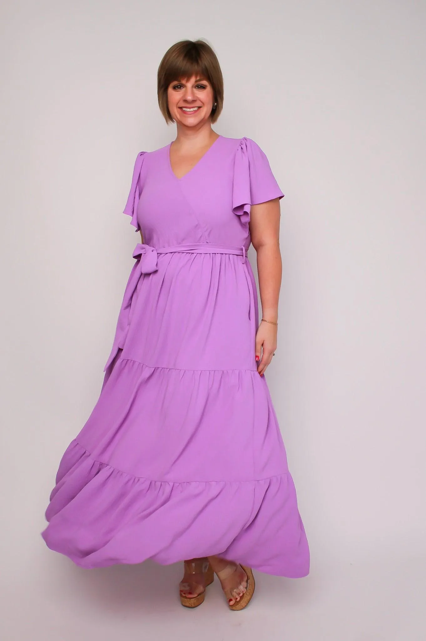 Lavender Tiered Maxi Dress