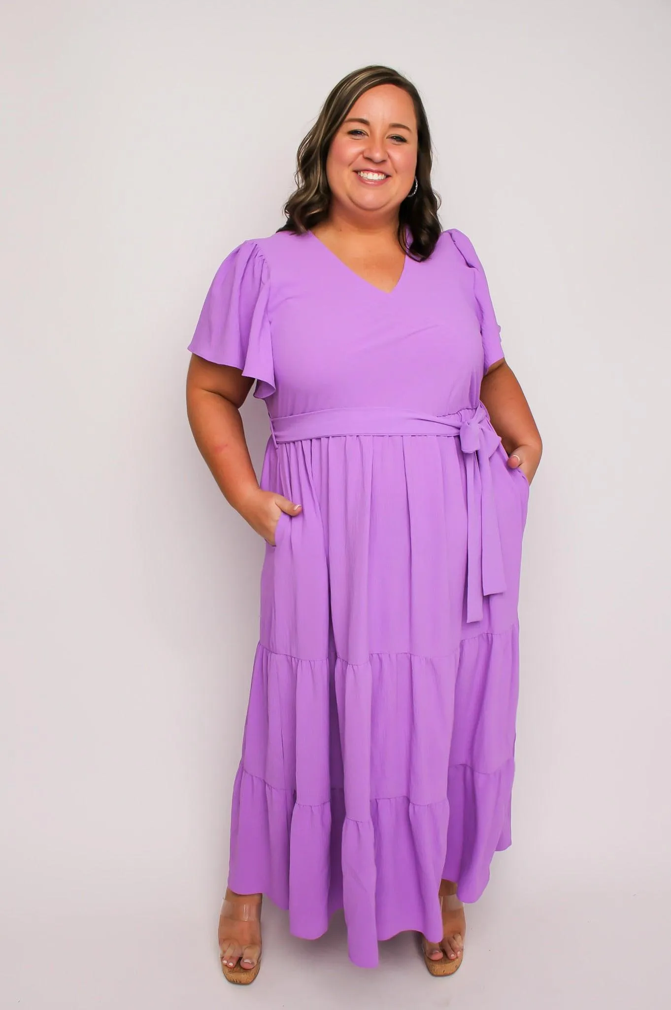 Lavender Tiered Maxi Dress