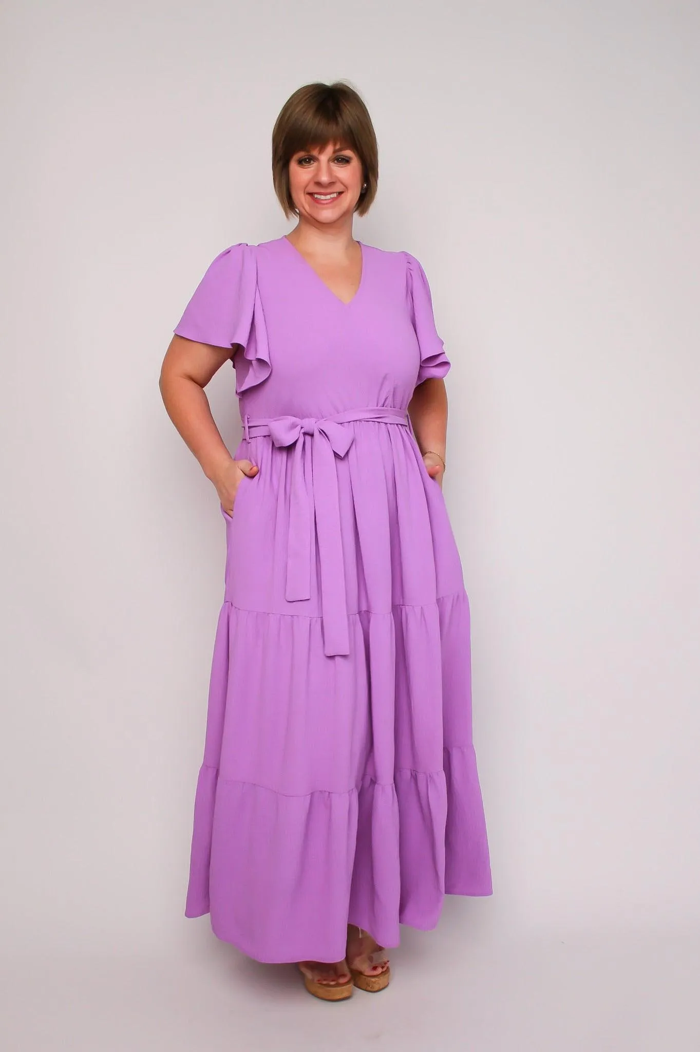 Lavender Tiered Maxi Dress