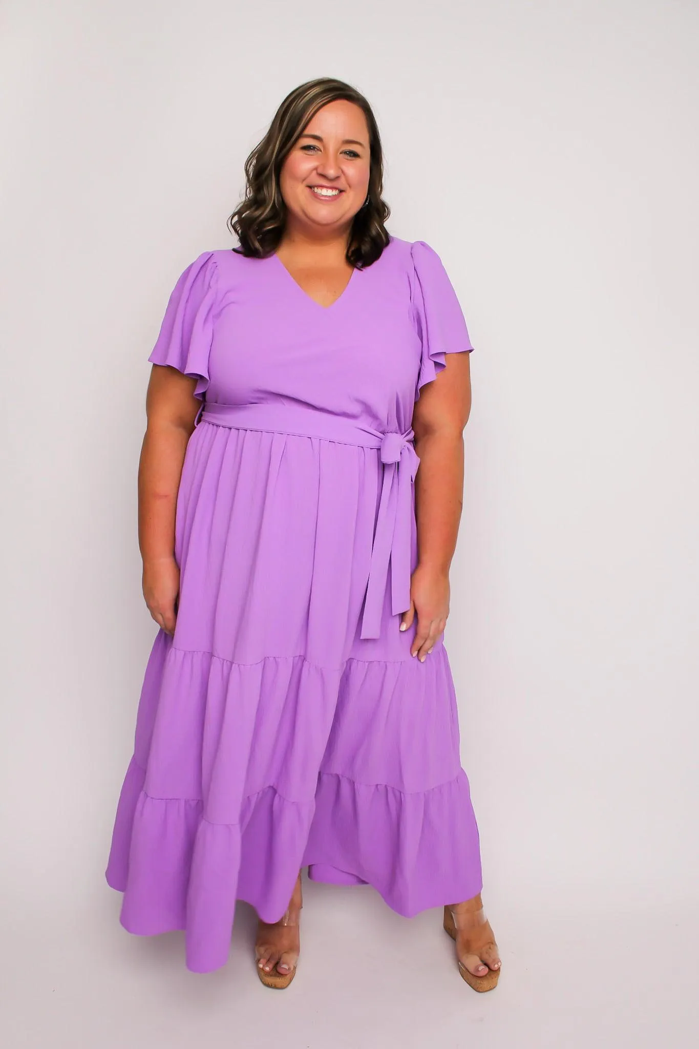 Lavender Tiered Maxi Dress