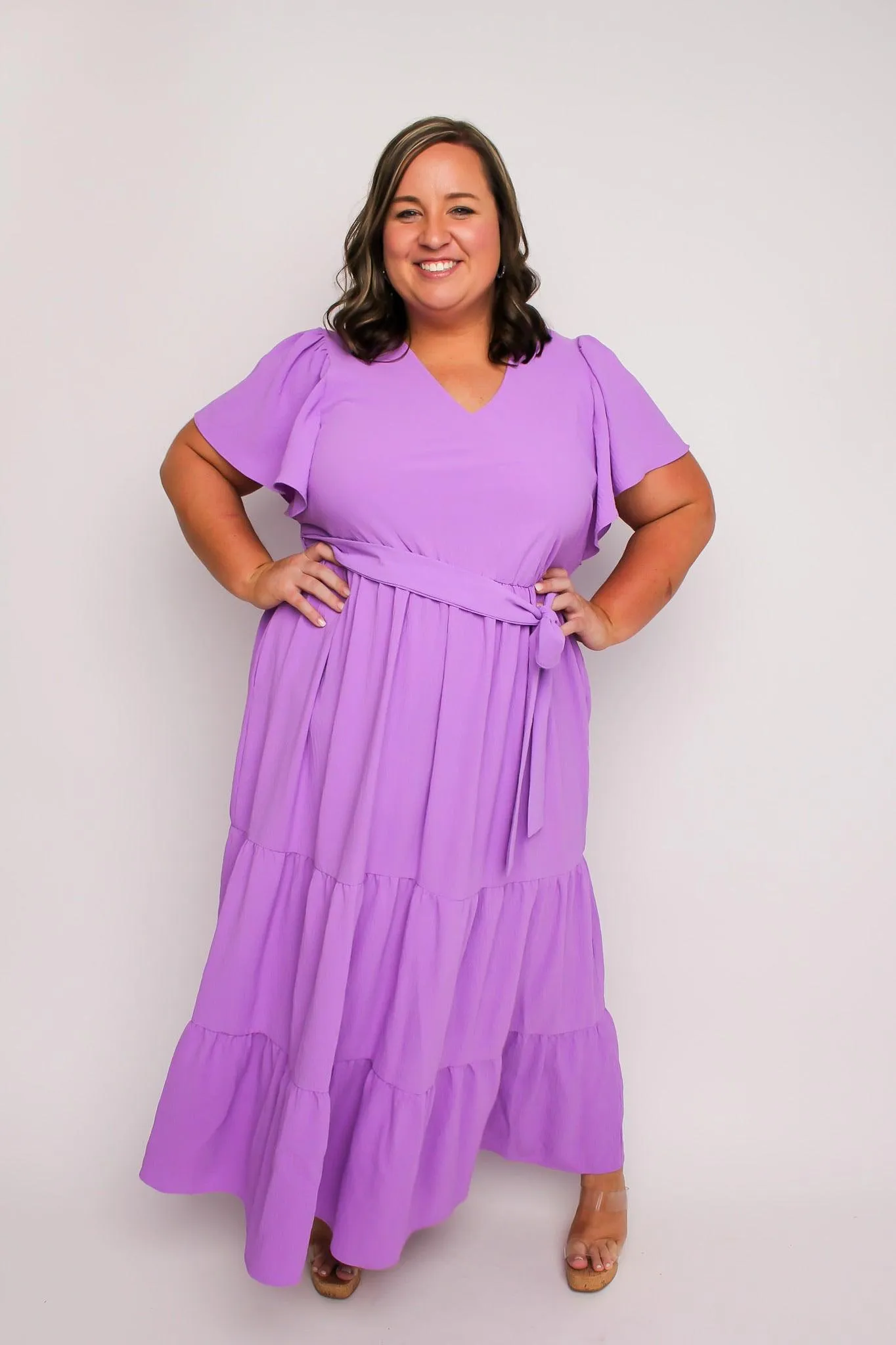 Lavender Tiered Maxi Dress