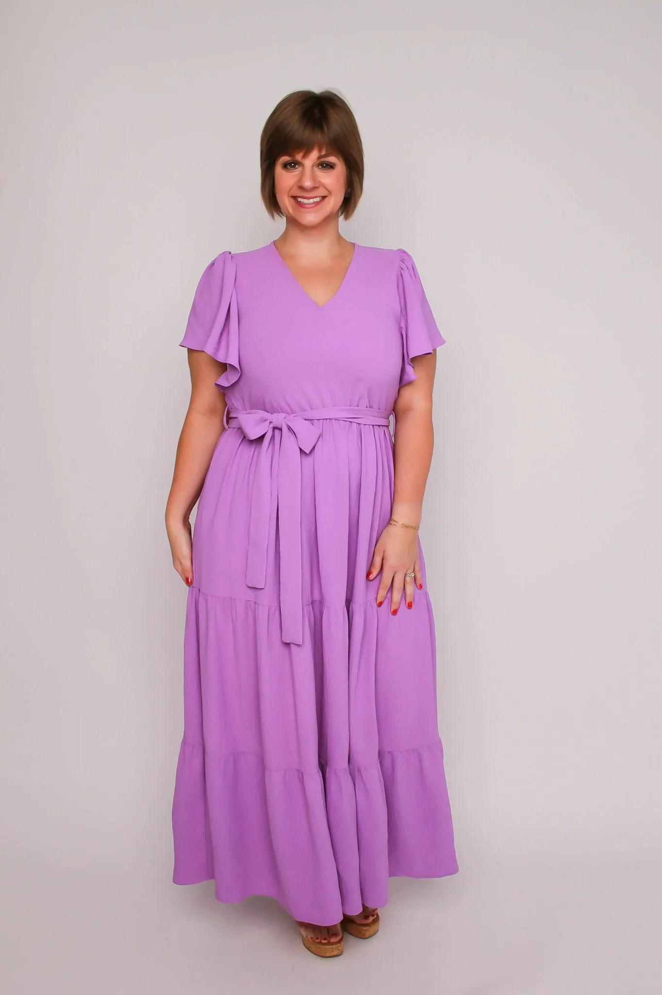 Lavender Tiered Maxi Dress