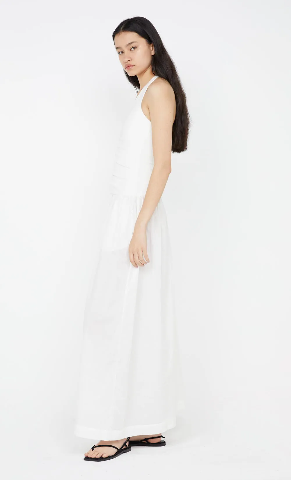 LEILA HALTER DRESS - IVORY