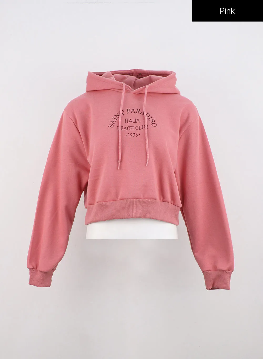 Lettering Hooded Crop Sweatshirt ON315